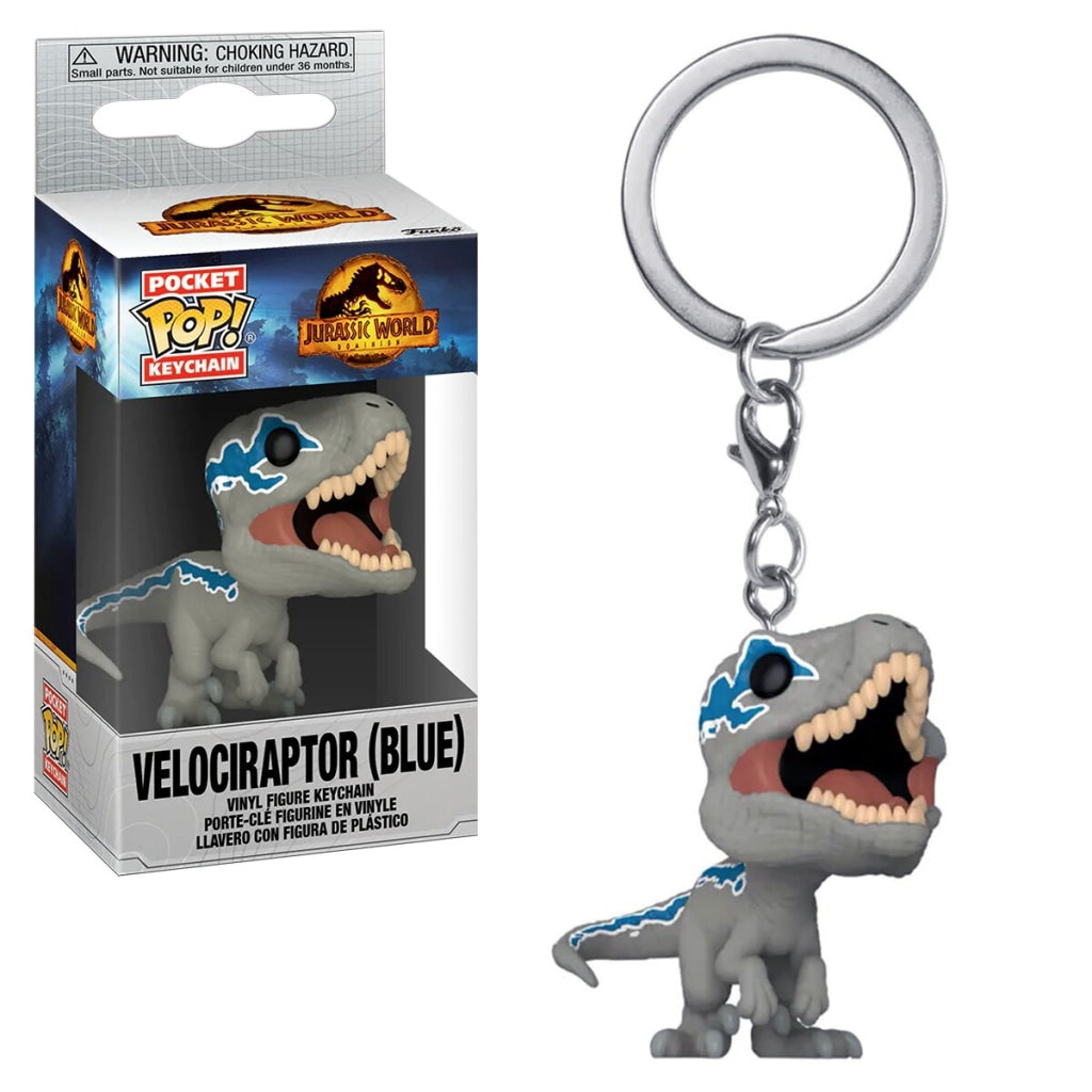 Pop Keychain Jurassic World Dominion Velociraptor Blue 