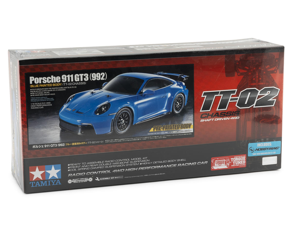 Tamiya - Porsche 911 GT3 (992) 1/10 4WD Electric Touring Car Kit (TT-02) (Pre-Painted)