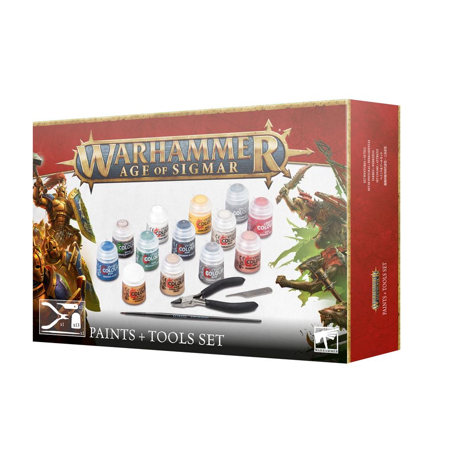 Games Workshop - Warhammer Age of Sigmar: Paint + Tools Set