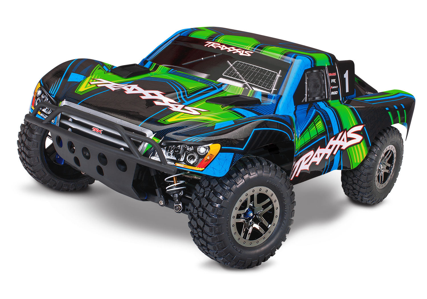 Traxxas - Slash 4x4 "Ultimate" VXL Brushless RTR 4WD Short Course Truck w/TSM & TQi 2.4GHz Radio, Verde