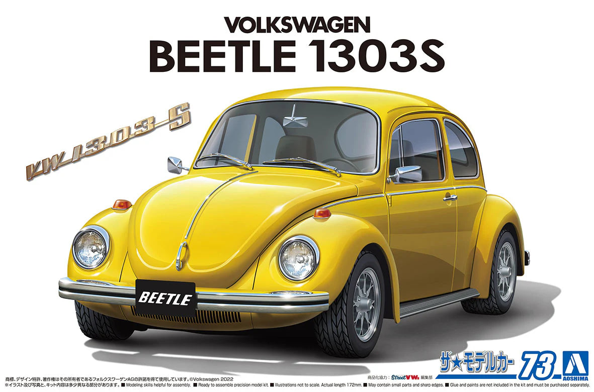 Aoshima Model Kits - 1/24 Volkswagen Beetle 1303S 73 Kit de Plástico