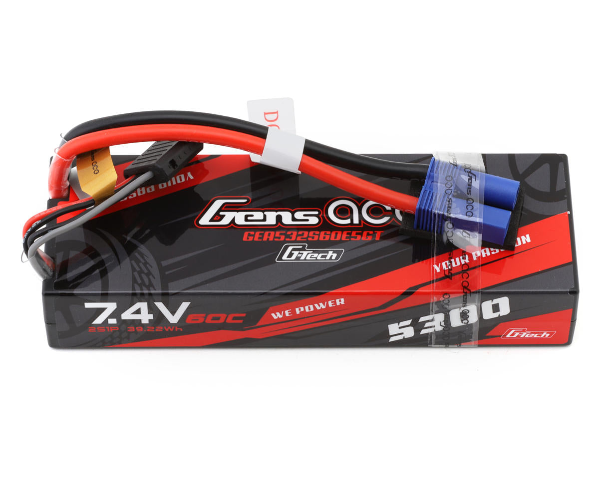 Gens Ace - G-Tech Smart 2S LiPo Battery 60C (7.4V/5300mAh) w/EC5 Connector