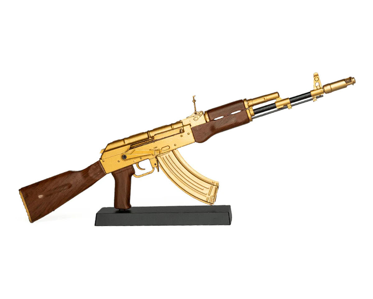 GoatGuns - Miniature 1/3 Scale Die-Cast AK47 Model Kit (Gold)