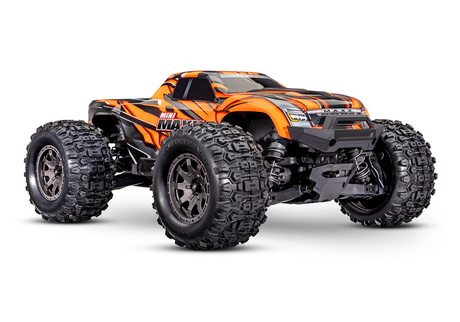 Traxxas - Mini Maxx® Brushless 1/16 4WD RTR Monster Truck w/TQ™ 2.4Ghz Radio, Battery & Charger, Naranja