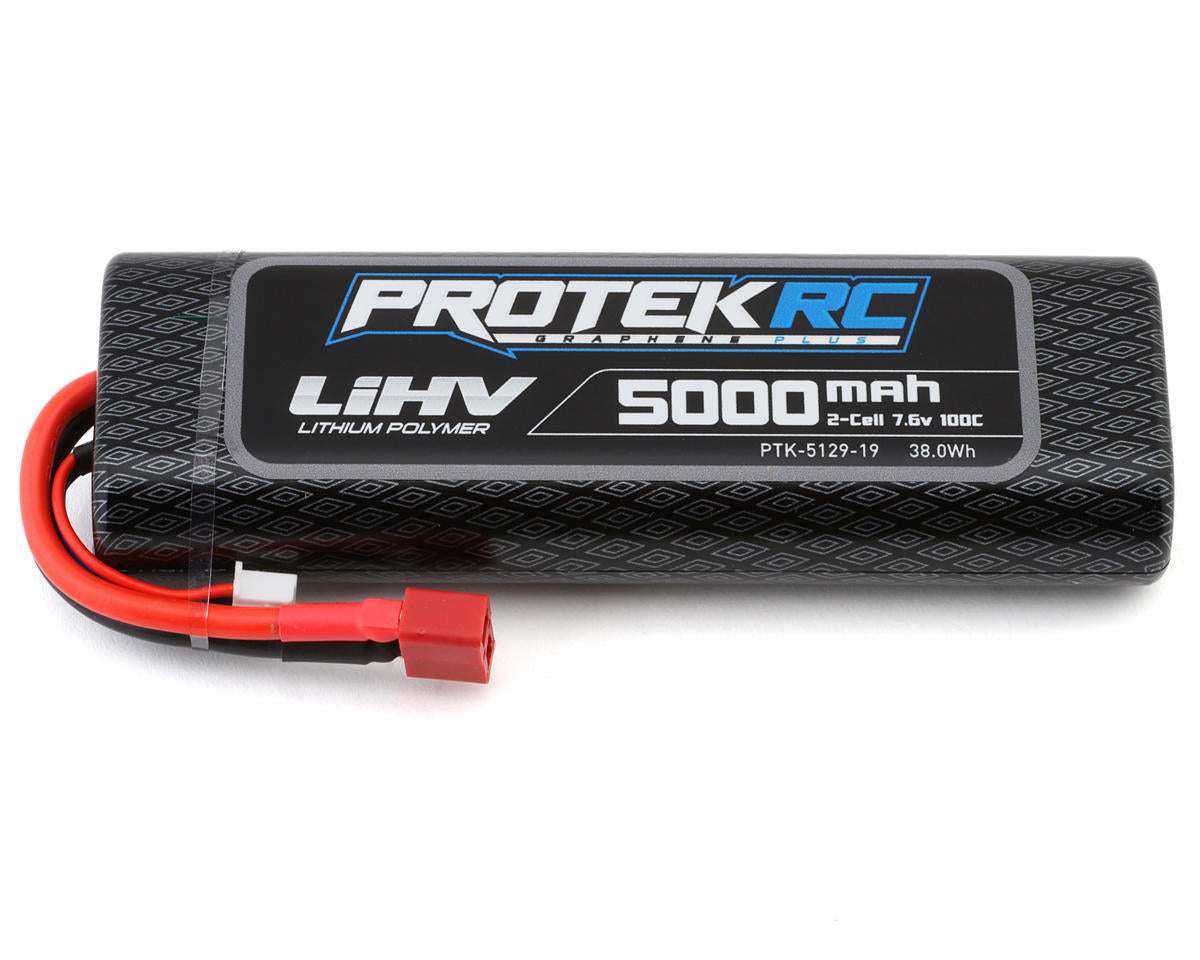 Protek RC - 2S 100C Si-Graphene + HV LiPo Stick Pack TCS Battery (7.6V/5000mAh) w/T-Style Connector (ROAR Approved)