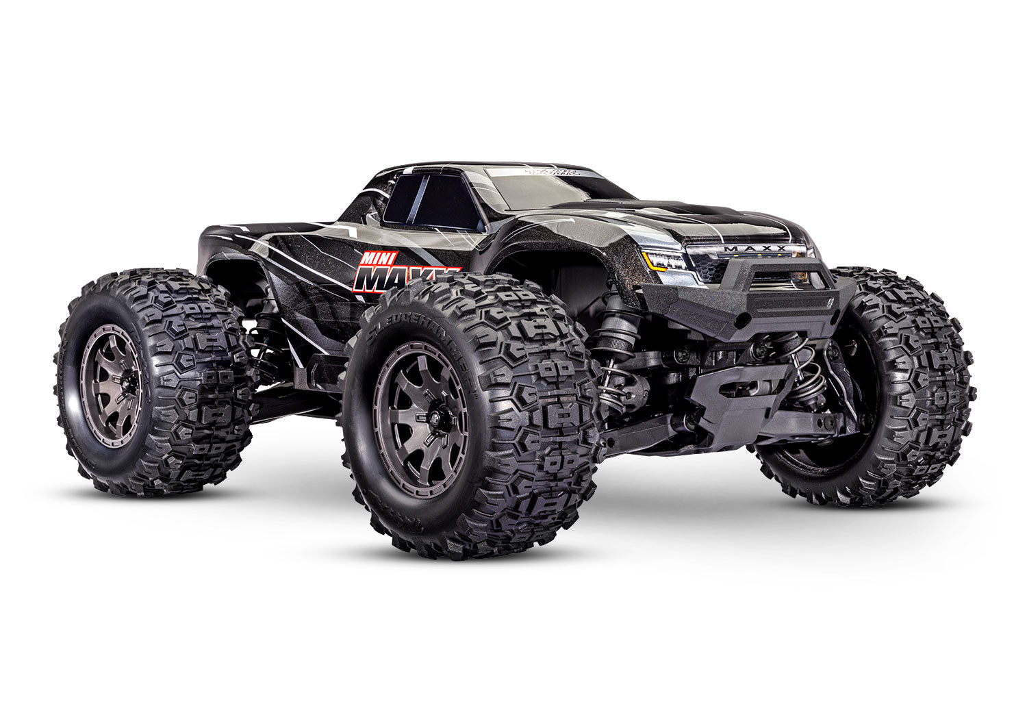 Traxxas - Mini Maxx® Brushless 1/16 4WD RTR Monster Truck w/TQ™ 2.4Ghz Radio, Battery & Charger, Negra