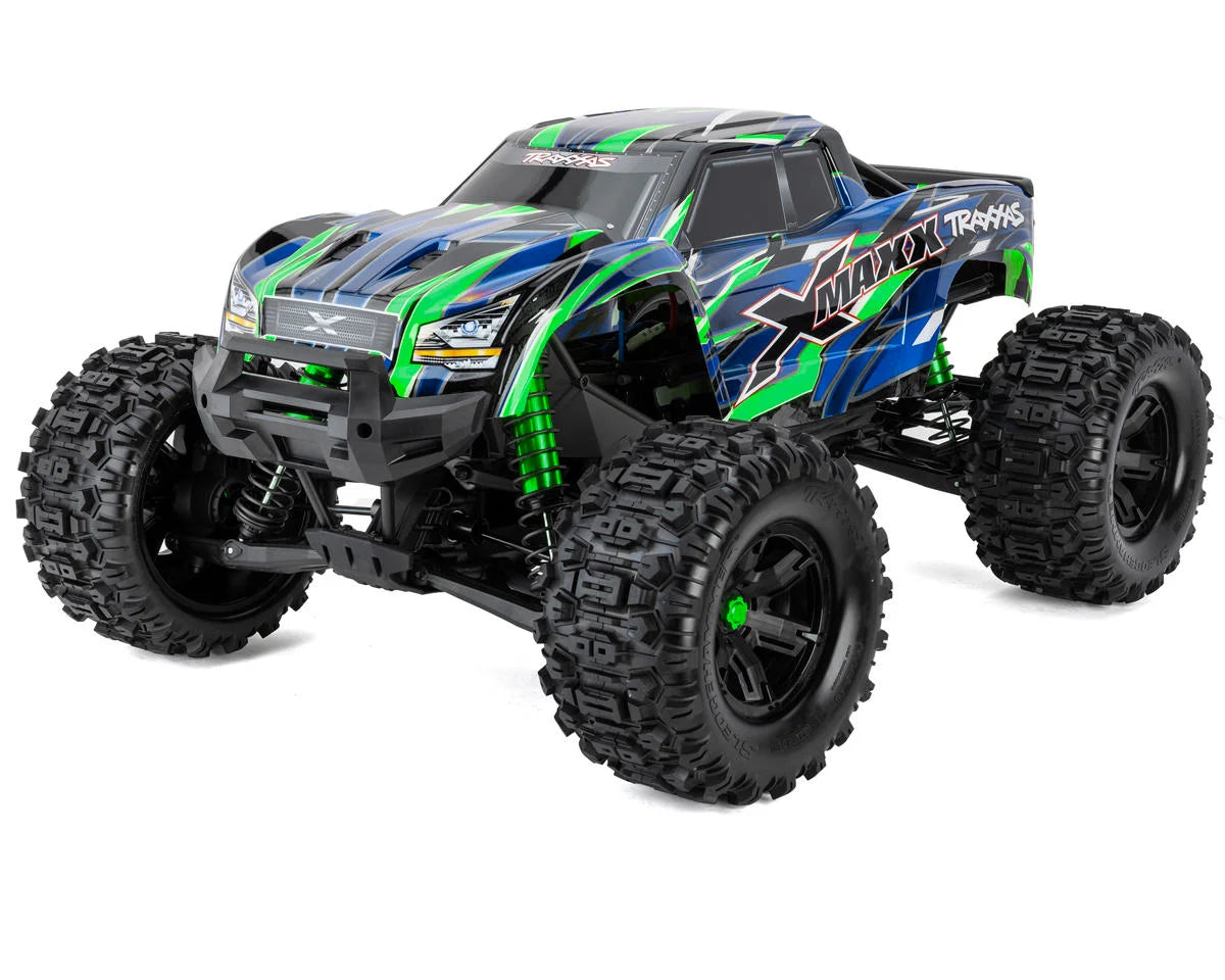 Traxxas - X-Maxx 8S 1/6 4WD Brushless RTR Monster Truck w/2.4GHz TQi Radio, TSM & Belted Tires, Verde