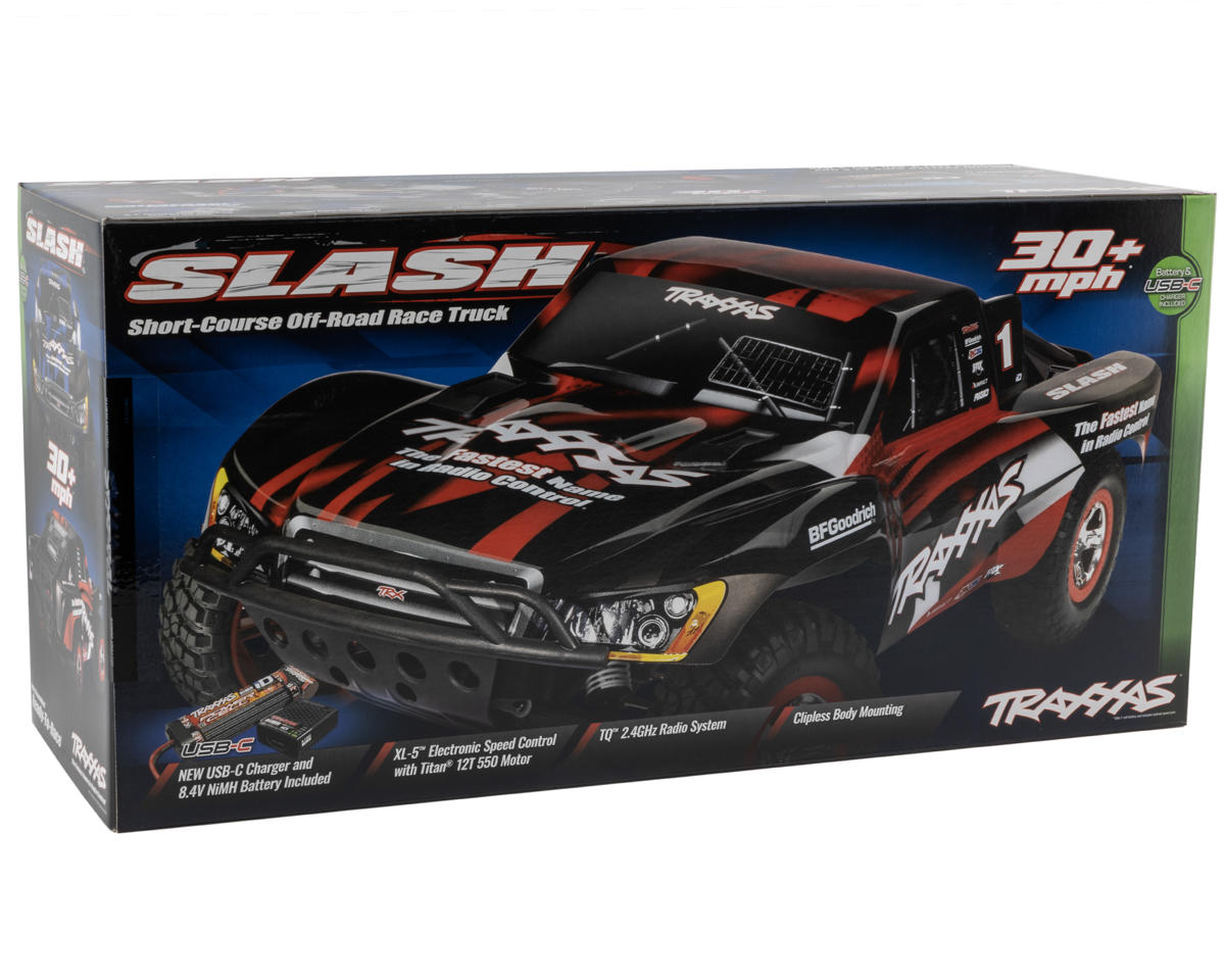 Traxxas - Slash 1/10-Scale 2WD Short Course Racing Truck with TQ™ 2.4GHz radio system, Roja