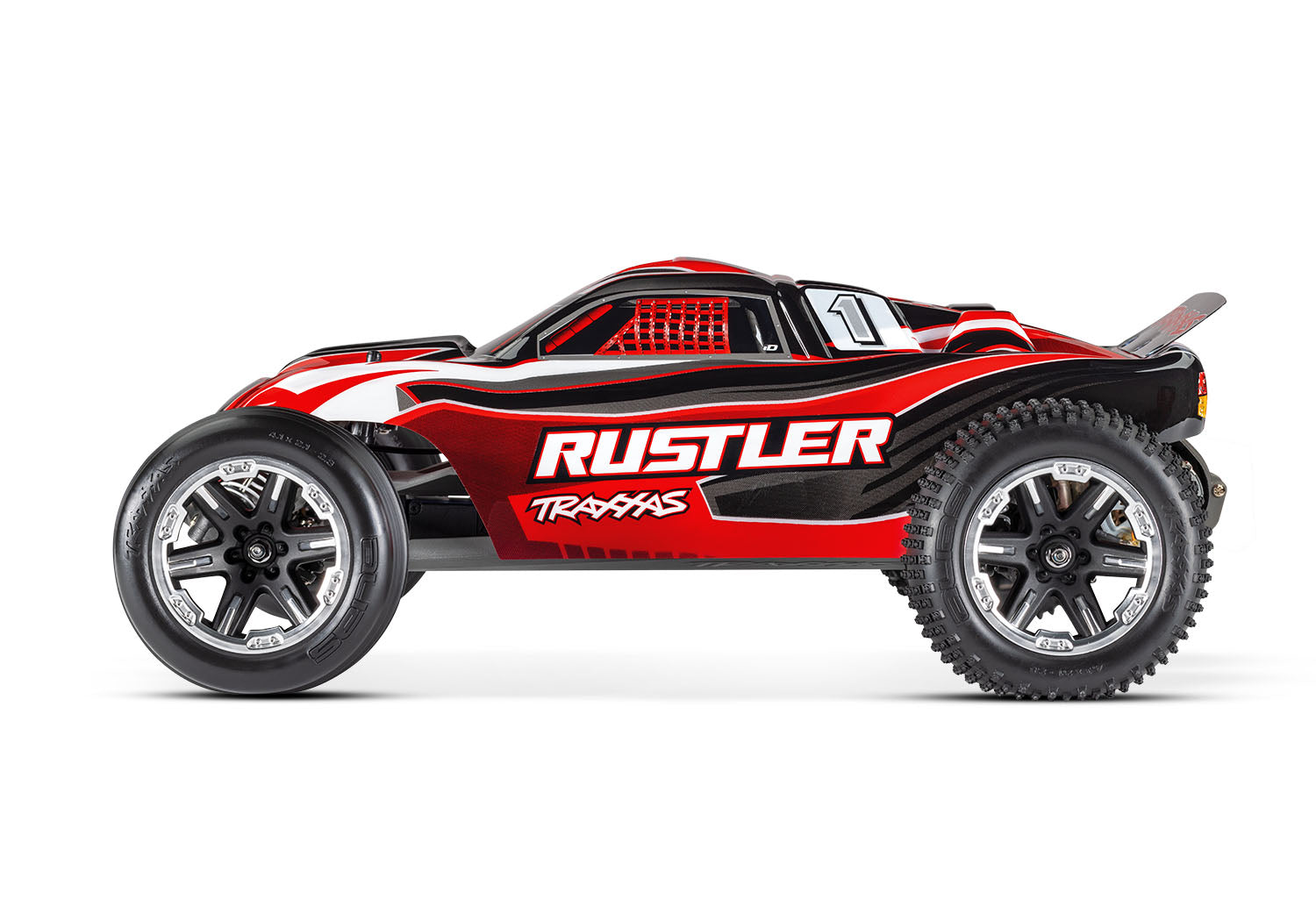 Traxxas - Rustler 1/10 Scale Stadium Truck with TQ™ 2.4 GHz radio system, Roja