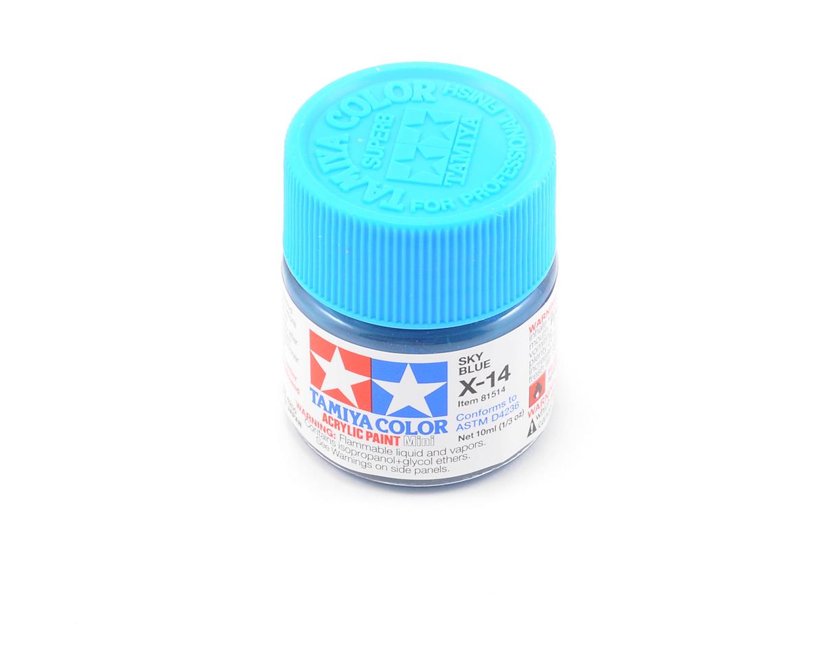 Tamiya - Acrylic Mini X-14 Sky Blue Paint, 10ml Bottle