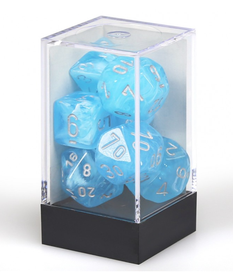 CHESSEX - Luminary Sky - Silver Polyhedral 7 - Dice Set