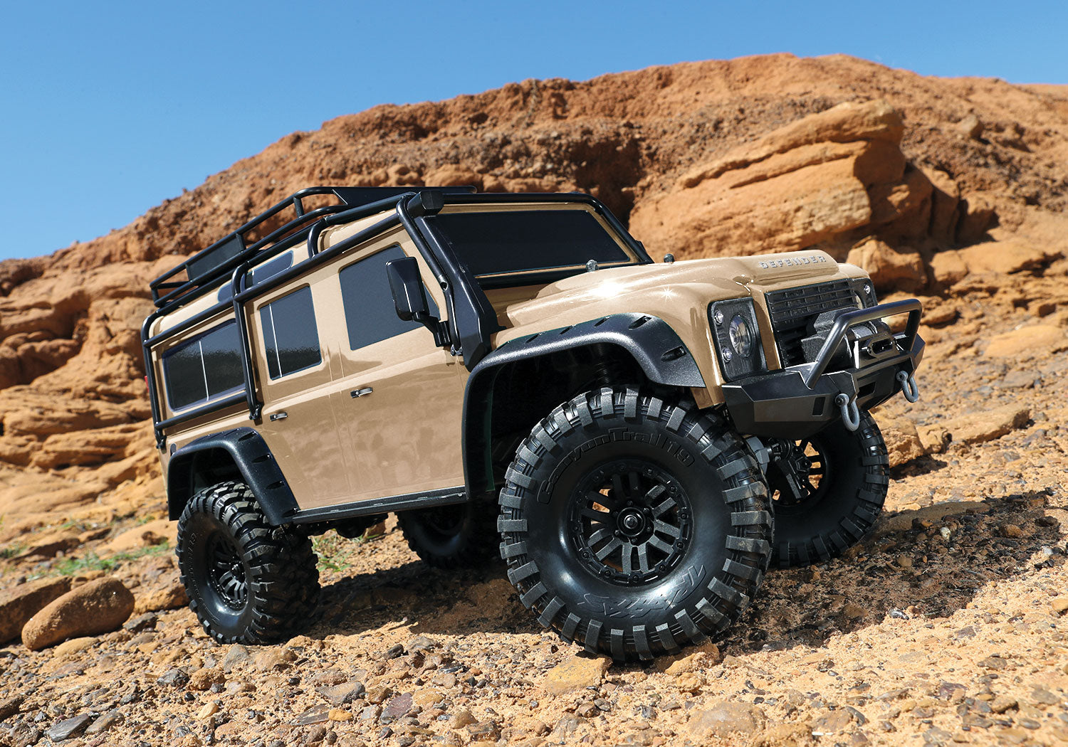 Traxxas - TRX-4 1/10 Scale Trail Rock Crawler w/Land Rover Defender Body, Sand