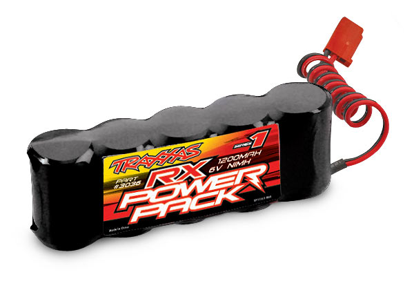 Traxxas - Battery, RX Power Pack (5-cell flat style, GP cells, NiMH, 1200mAh)