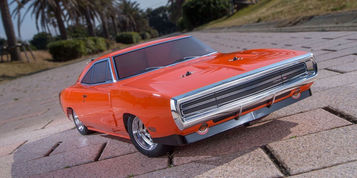 Kyosho - 1/10 Scale Radio Controlled Electric Powered 4WD FAZER Mk2 FZ02L Series Readyset Dodge Charger 1970 Hemi Orange