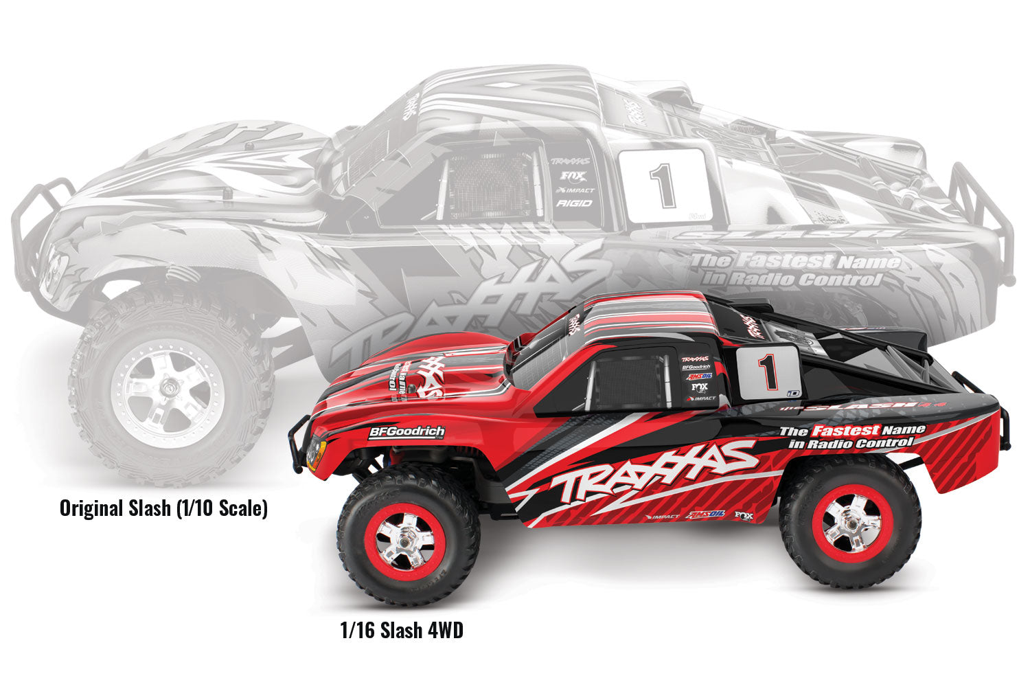 Traxxas - Slash 4X4 Performance 1/16 Scale, Battery & USB-C Charger Included, Red