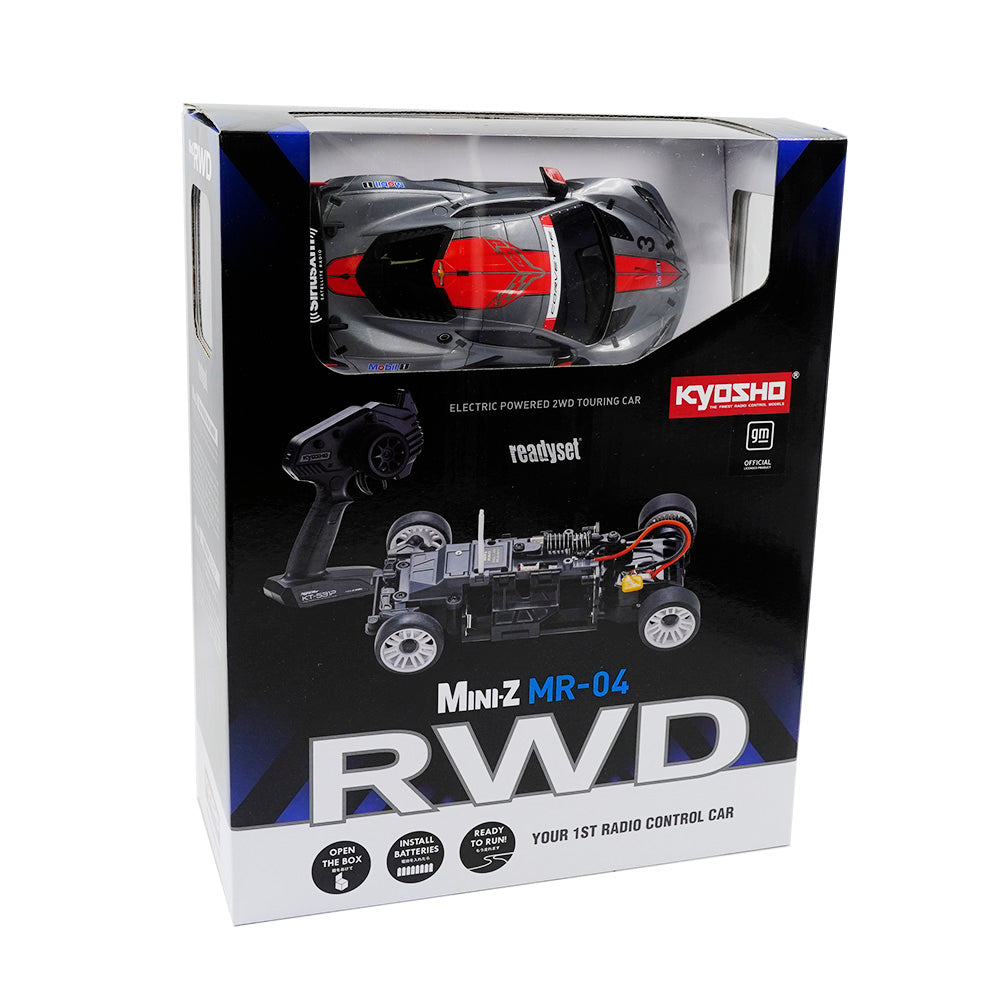 Kyosho - MR-04 readyset CHEVROLET® CORVETTE® C8.R Gunmetal / Red