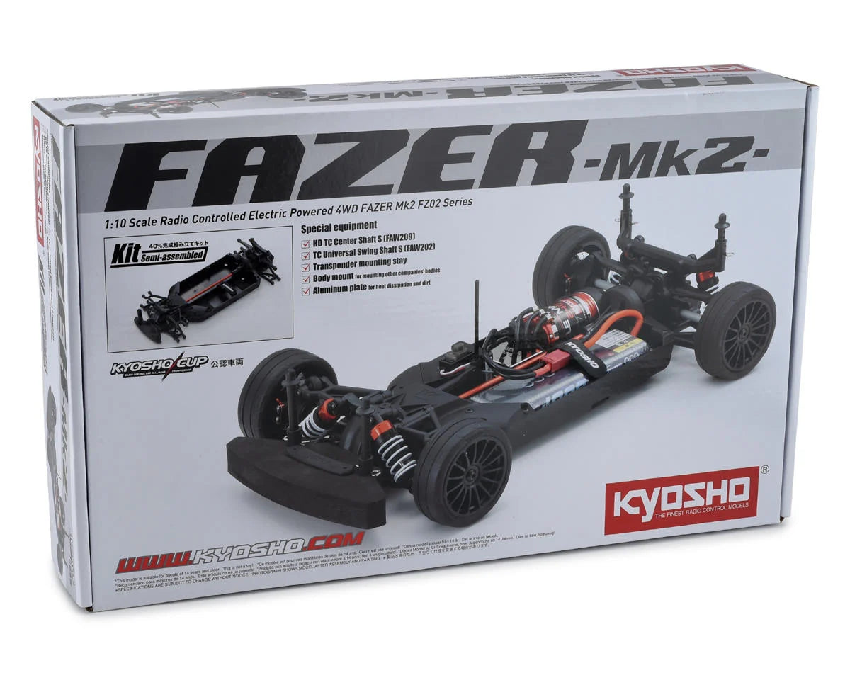 Kyosho - 1:10 Scale Radio Controlled Electric Powered 4WD Touring Car FAZER Mk2 FZ02 Chassis Kit