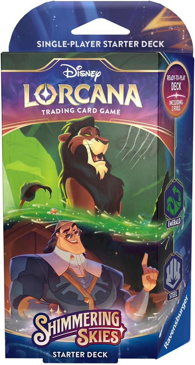 Ravensburger - Disney Lorcana: Shimmering Skies - Starter Deck (Emerald & Steel)