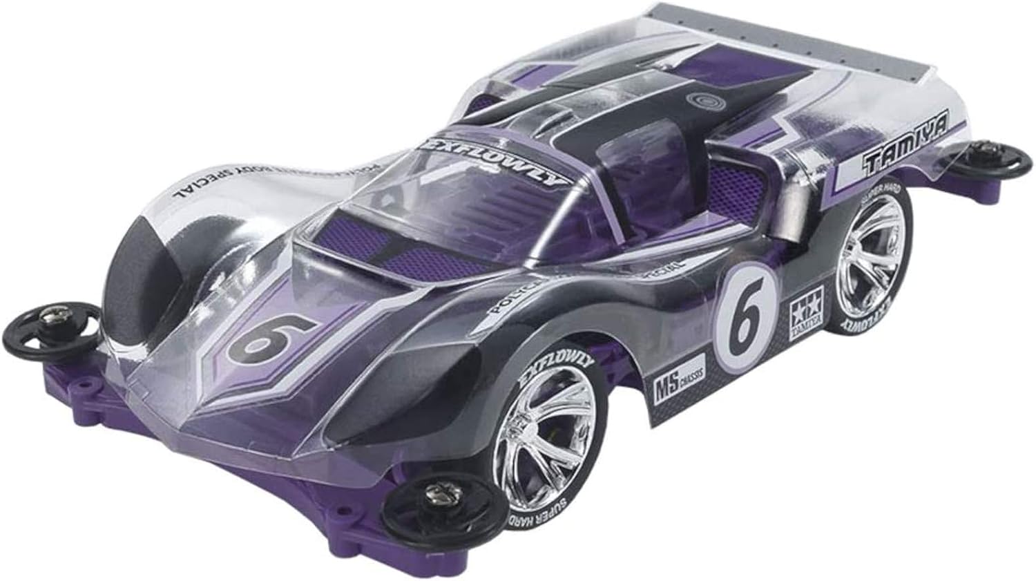 Tamiya - 1/32 PRO JR Racing Mini 4WD Exflowly Purple Special Kit, w/ Ms Chassis