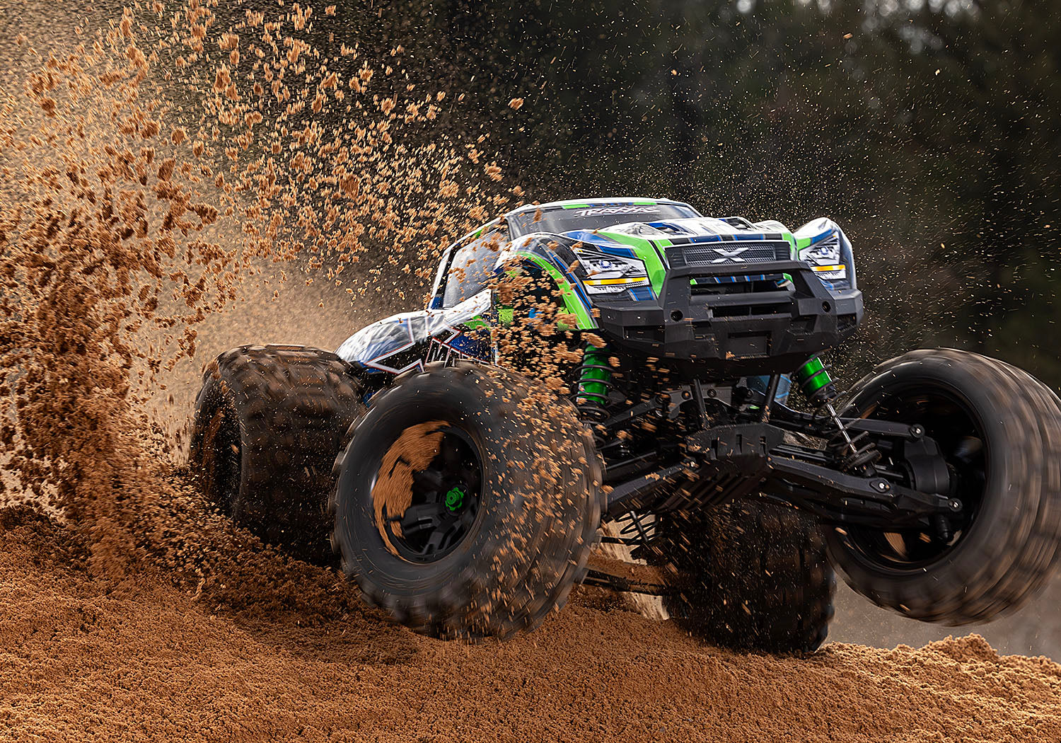 Traxxas - X-Maxx 8S 1/6 4WD Brushless RTR Monster Truck w/2.4GHz TQi Radio, TSM & Belted Tires, Verde