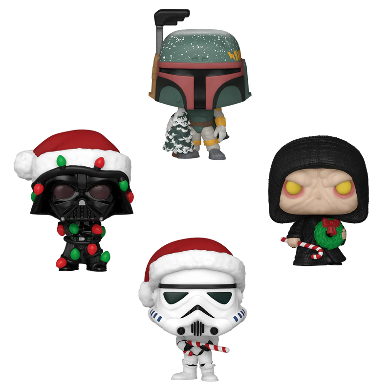 Funko Pocket Pop: Star Wars - Caja De Arbol De Navidad 4 Pack