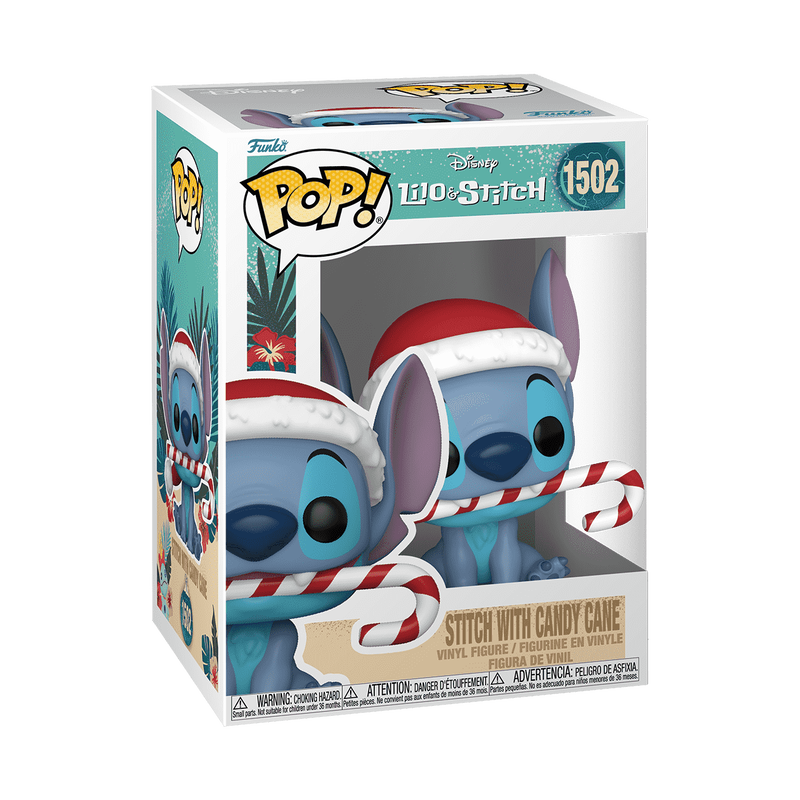 Funko Pop Disney: Lilo y Stitch Holiday - Stitch Con Baston De Caramelo, #1502