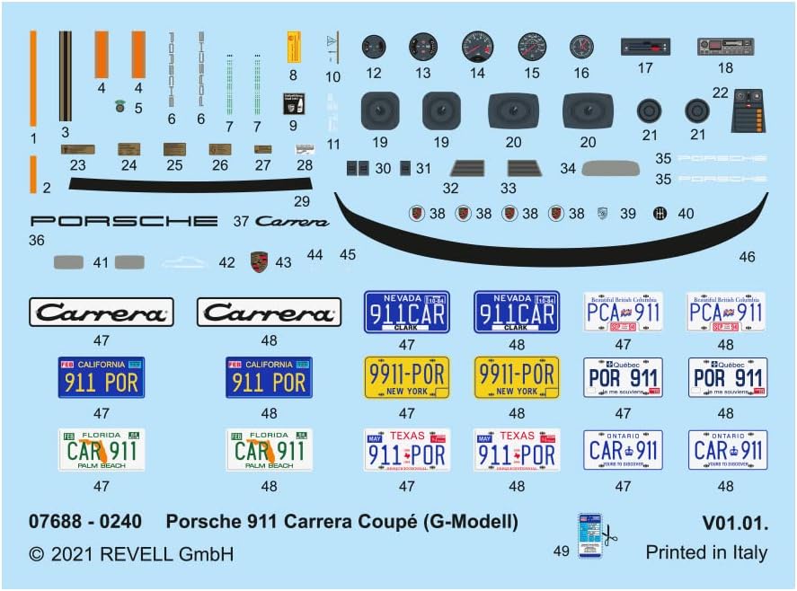 Revell - 1/24 Porsche 911 Carrera 3.2 Coupe Model Kit