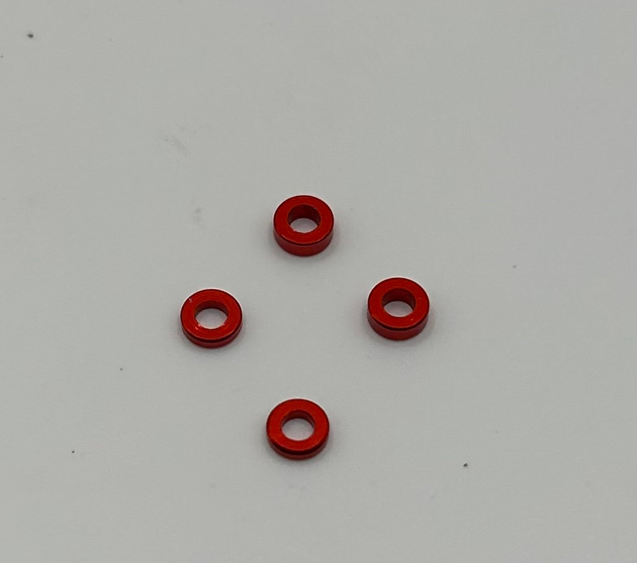 MWX - Red Anodized Shims (1 and 1.5mm) 4pcs