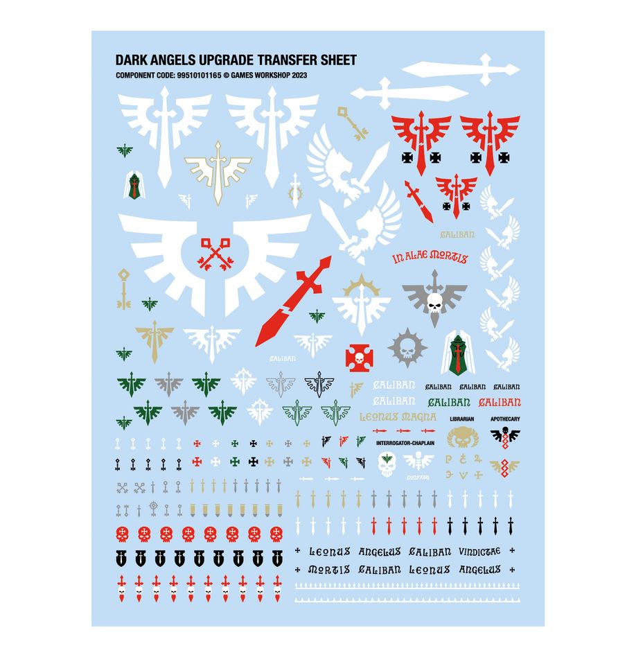 Games Workshop - Dark Angels: Upgrades and Transfers