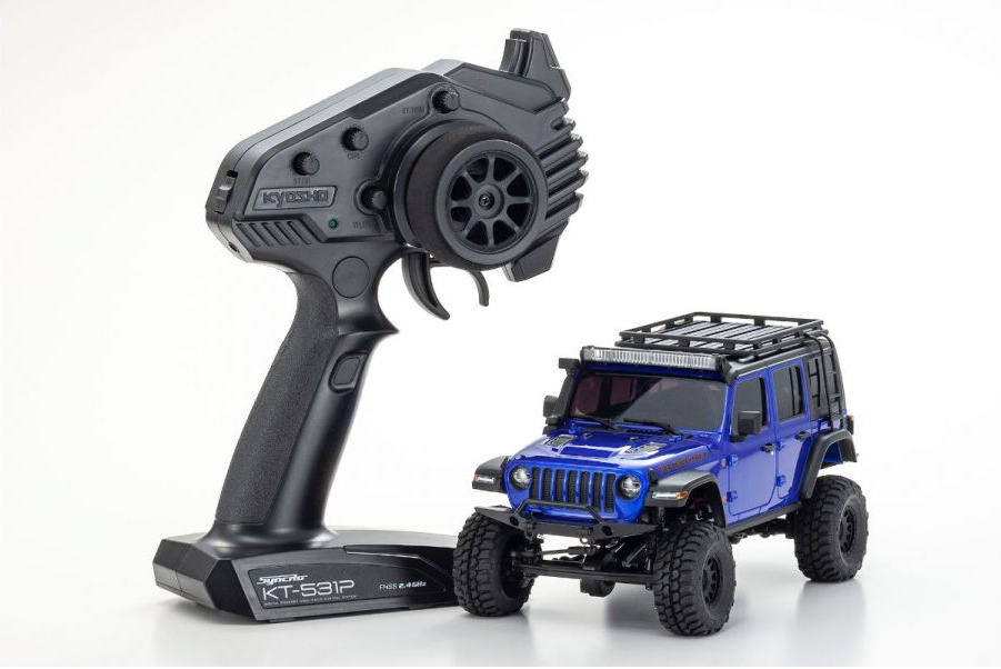 Kyosho - MINI-Z 4X4 Series Ready Set JeepⓇ Wrangler Unlimited Rubicon with Accessory parts Ocean Blue Metallic