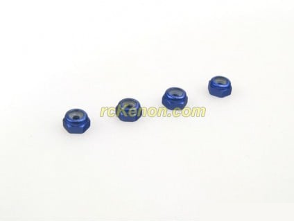 PN Racing - Alm. 2mm Wheel Lock Nut - Blue