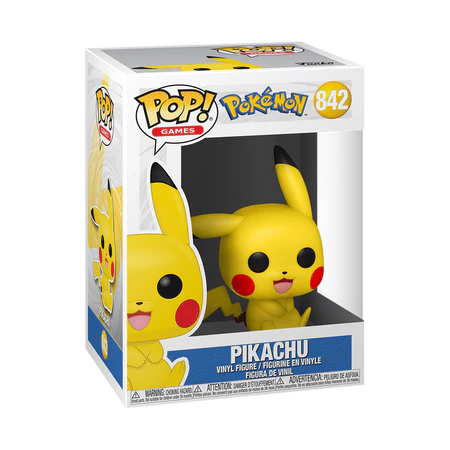 FUNKO POP Games: Pokemon -Pikachu Sentado , #842