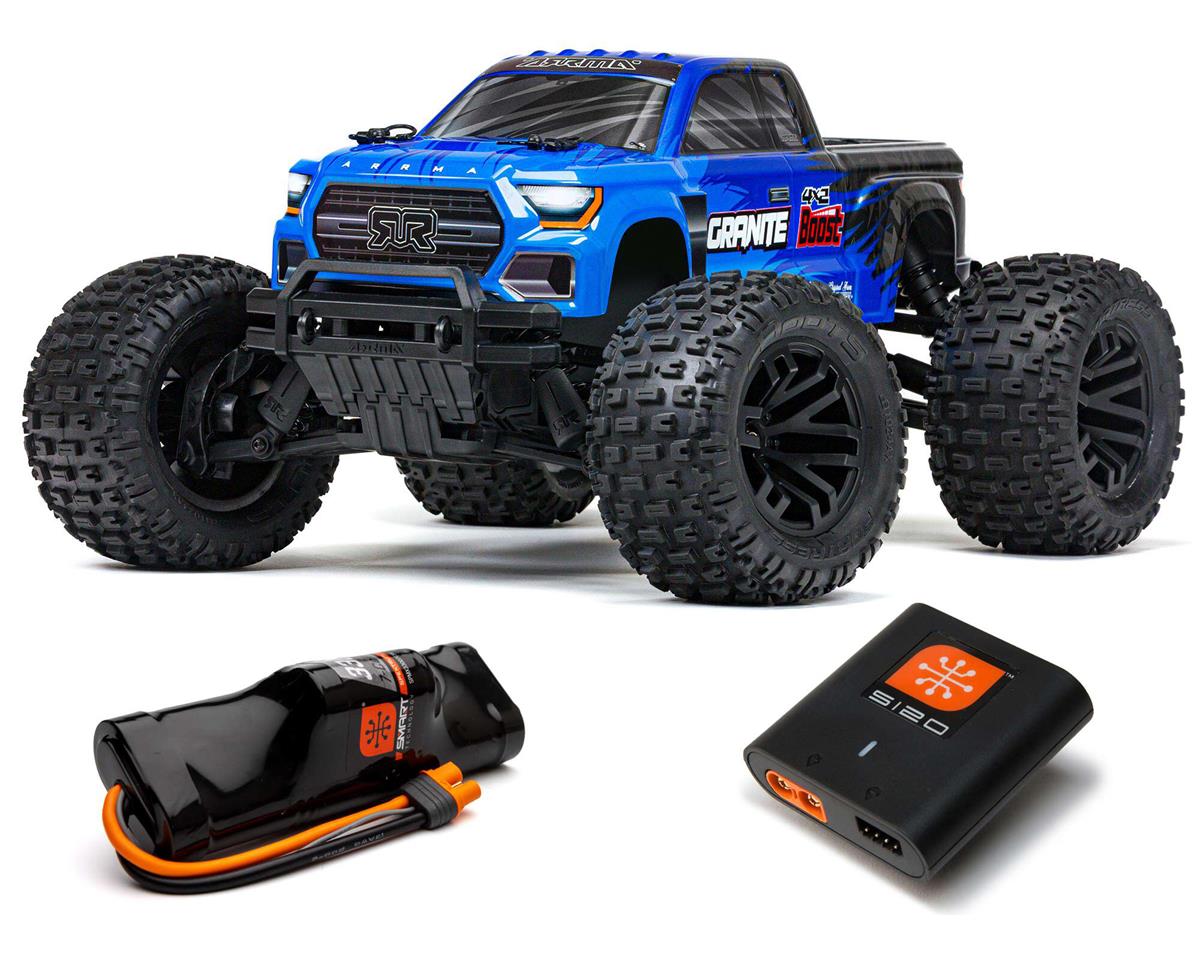 Arrma - 1/10 GRANITE BOOST 2WD RTR Brushed Monster Truck (Battery & Charger Included), Blue / Black