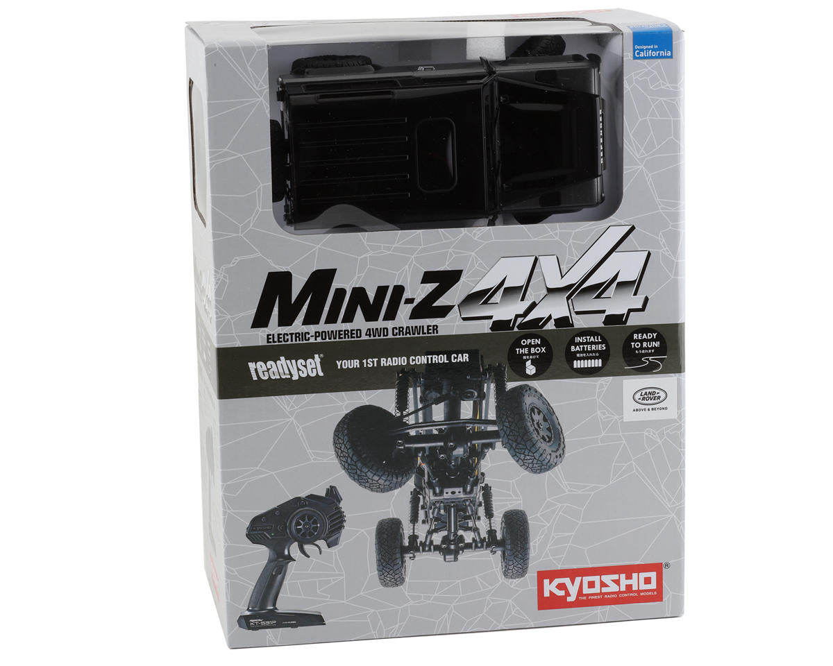 Kyosho - MINI-Z 4X4 Series Ready Set Set Land Rover Defender 90 Autobiography Corris Gray / Santorini Black