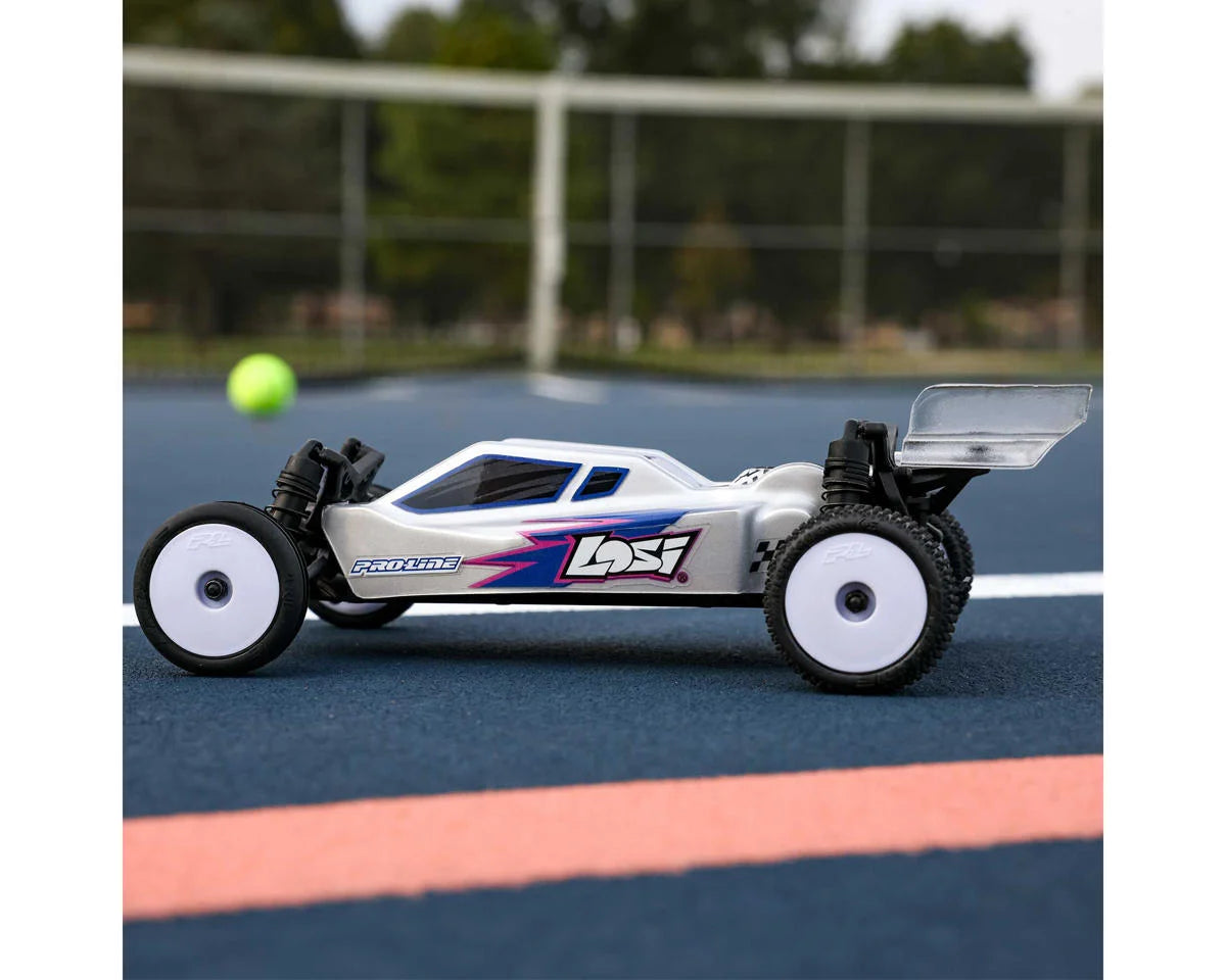 Team Losi - Micro-B 1/24 RTR 2WD Buggy (Silver) w/2.4GHz Radio, Battery & Charger