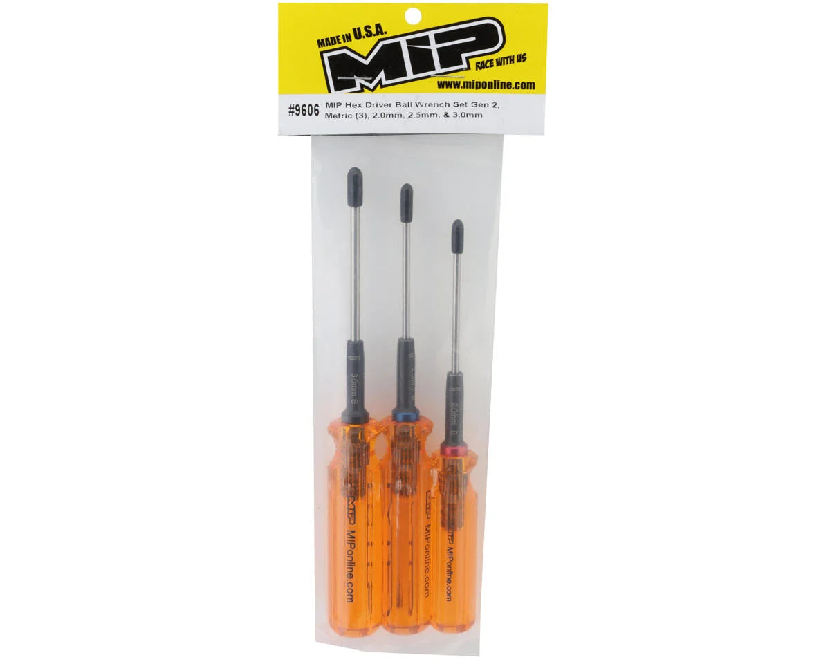 MIP - Gen 2 Metric Ball End Hex Driver Wrench Set (2.0, 2.5 & 3.0mm)