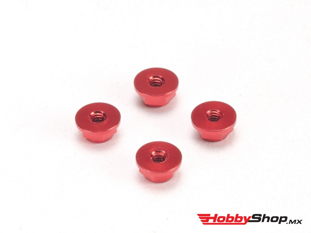 Pn Racing - Alm. 2Mm Flanged Wheel Lock Nut Red En Existencia