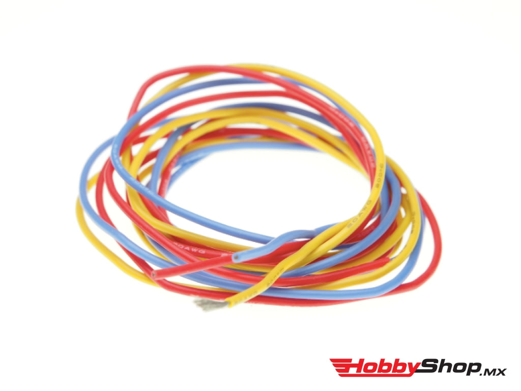 Pn Racing - Mini-Z 20Awg Silicon Wire (Red / Yellow Blue @1Meter) En Existencia