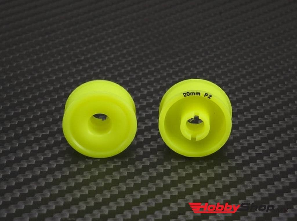 Pn Racing - Mini-Z 2Wd Machine Delrin Cut Yellow Formula 8.5X20Mm Flanged Wheel F2 En Existencia