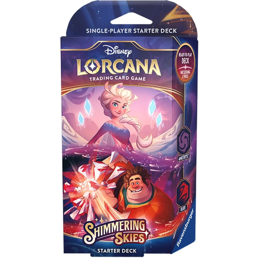 Ravensburger - Disney Lorcana: Shimmering Skies - Starter Deck (Amethyst & Ruby )