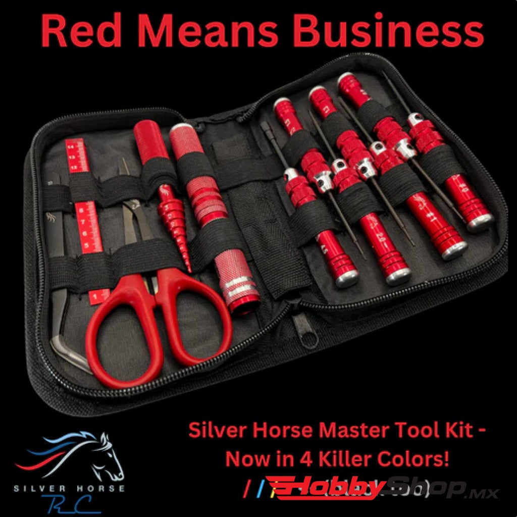 Silver Horse Rc - Master Tool Kit For Mini-Z And 1/28 Scale Red En Existencia