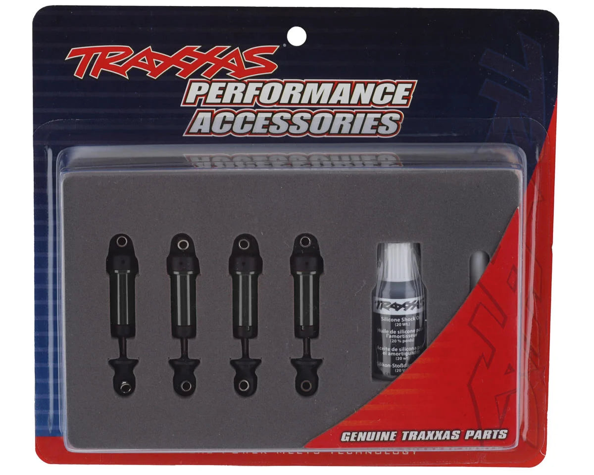 Traxxas - Shocks, GTM, 6061-T6 aluminum (dark titanium-anodized) (fully assembled w/o springs) (4)