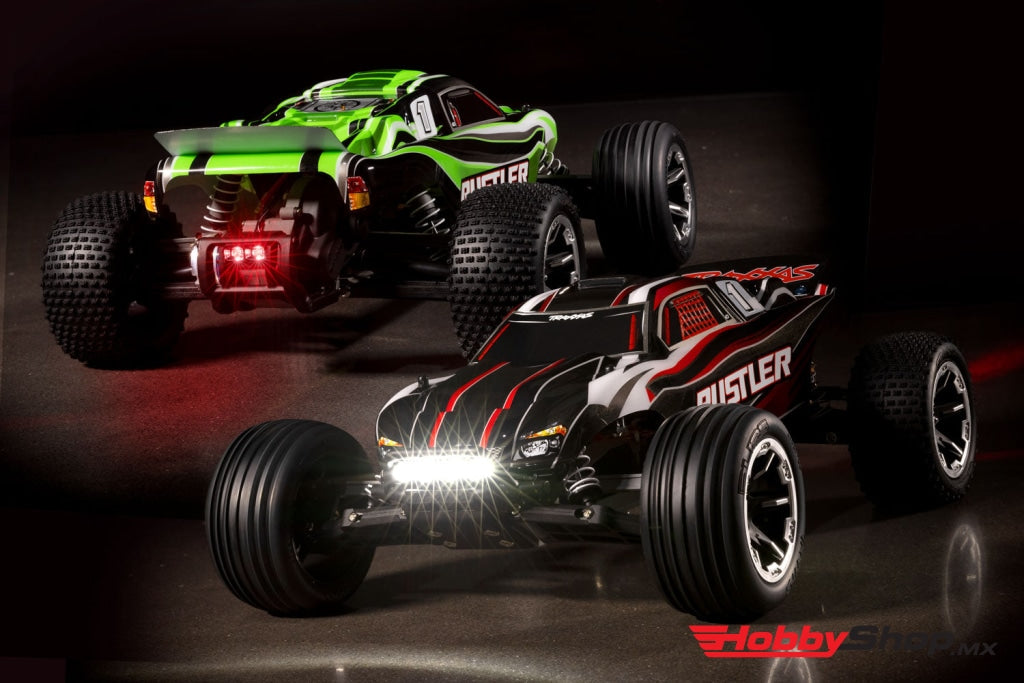 Traxxas - Rustler 1/10 Rtr Stadium Truck W/Led Lights Tq 2.4Ghz Radio Battery & Dc Charger Verde En