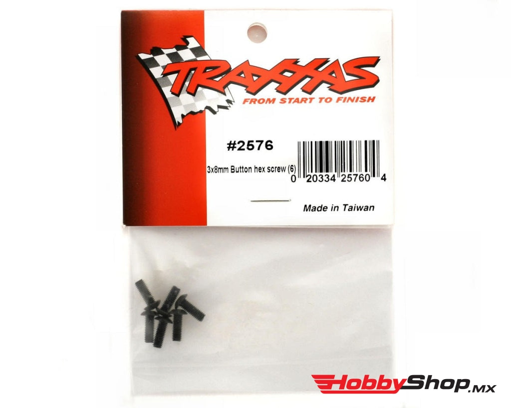 Traxxas - Tornillo De Cabeza Botón 3X8 Mm (6 Piezas) En Existencia