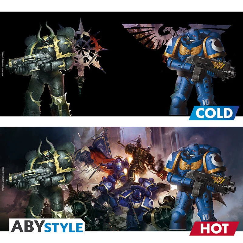 ABYStyle - Taza Termocromatica: Warhammer 40,000 - Ultramarine & Black Legion (450ml)