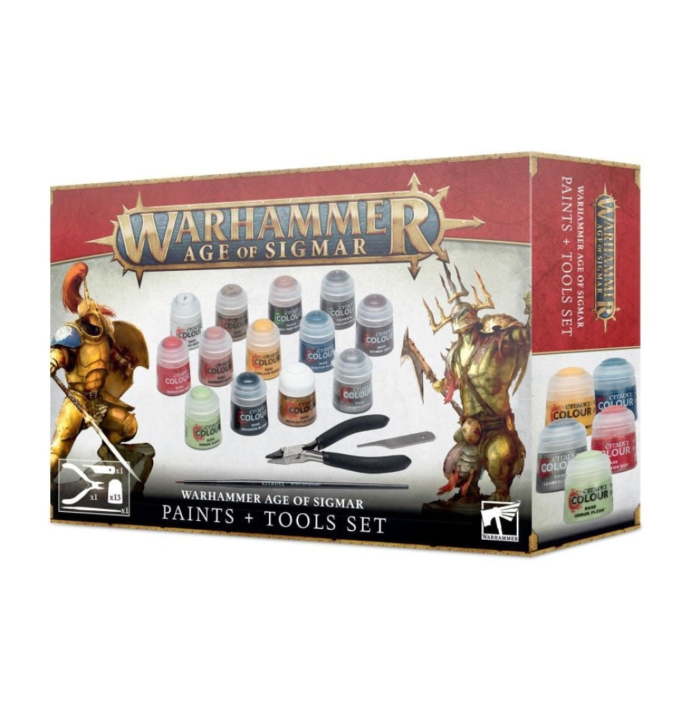 Games Workshop - Warhammer Age Of Sigmar: Paint + Tools Set En Existencia
