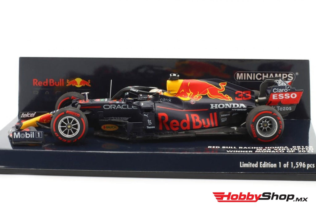 Minichamps - Red Bull Rb16B #33 Max Verstappen Ganador Monaco Gp 2021 Escala 1:43 En Existencia