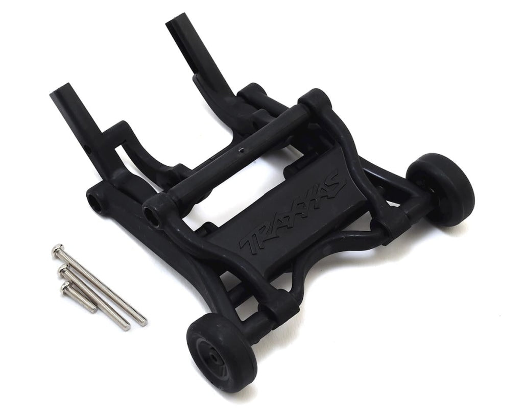 Traxxas - Barra Con Ruedas Ensamblada (Negra) (Se Adapta A Las Series Slash® Stampede® Rustler®