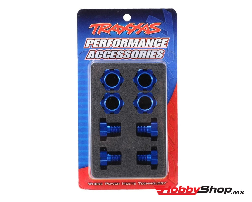 Traxxas - Ejes De Rueda Ranurados 17Mm (Anodizado Azul) (4) En Existencia