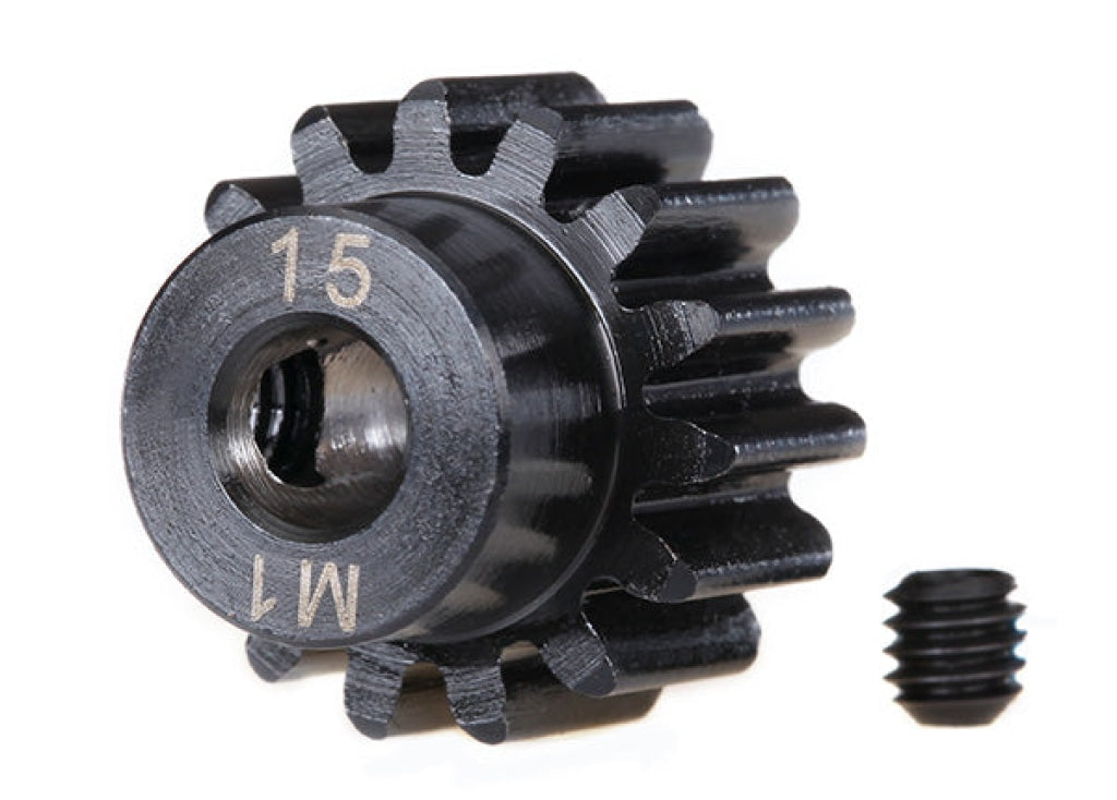 Traxxas - Gear 15-T Pinion (Machined) (1.0 Metric Pitch) (Fits 5Mm Shaft)/ Set Screw (For Use Only